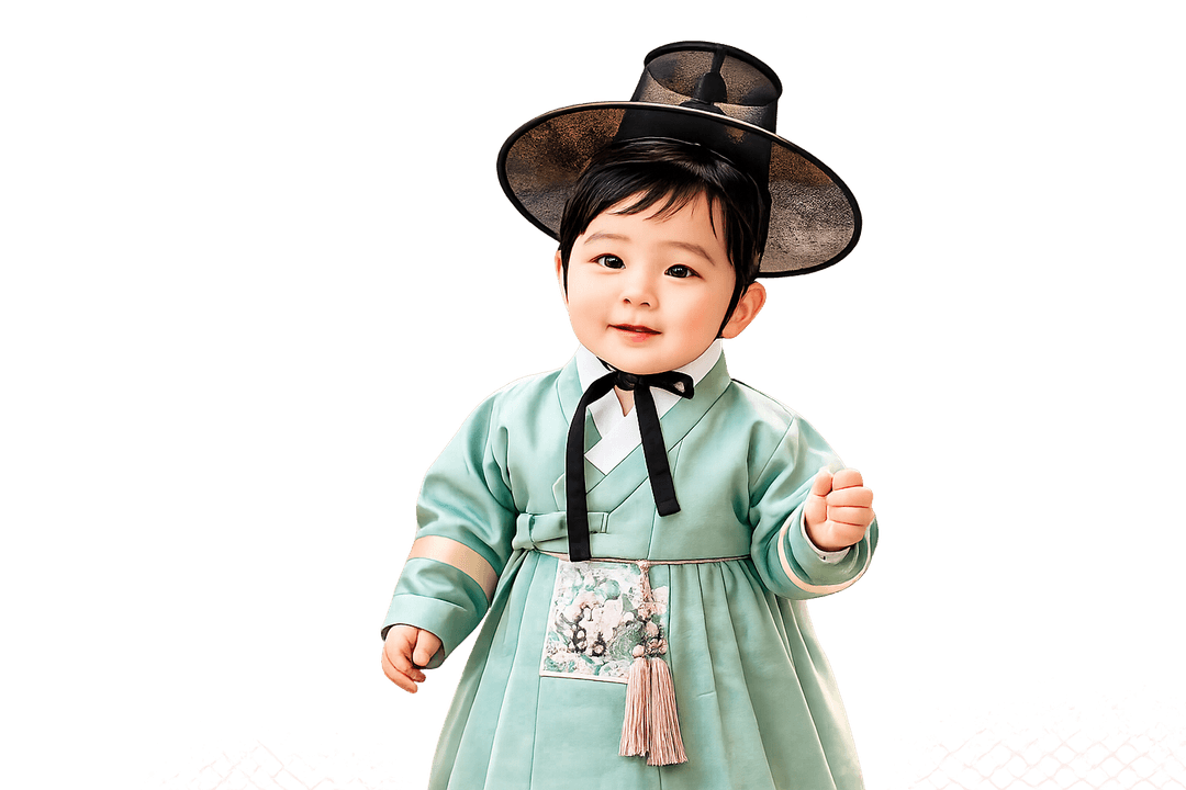 Baby in traditional hanbok